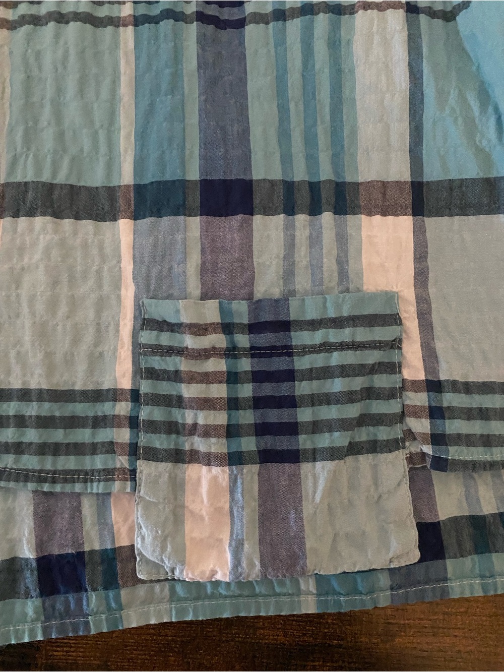 Habitat Clothes To Live In Blue Plaid Button Shirt - Picture 7 of 9